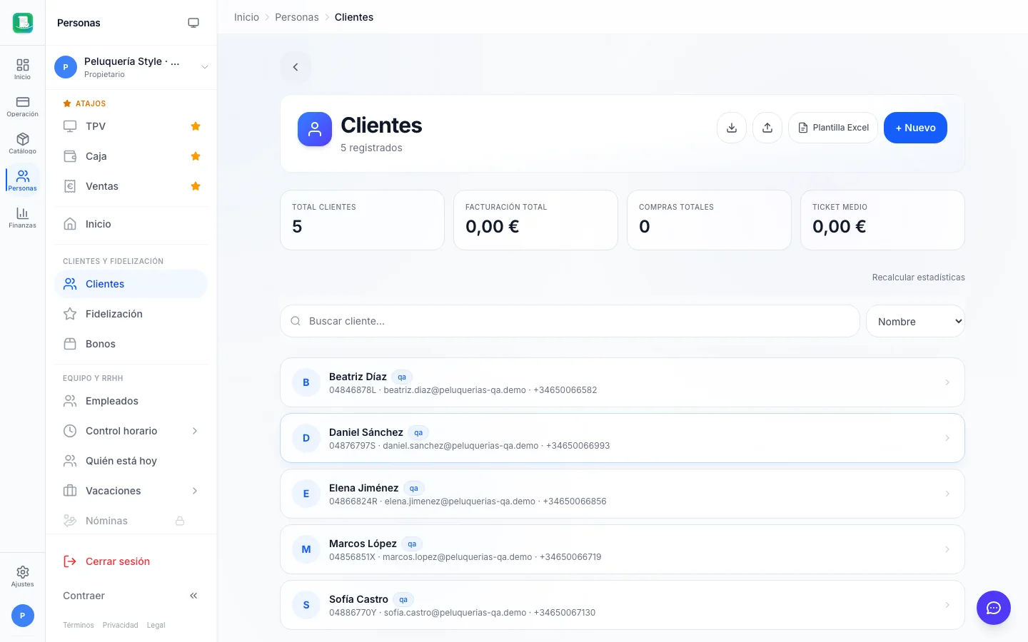 Clientes (CRM) para peluquerías en FactuTPV