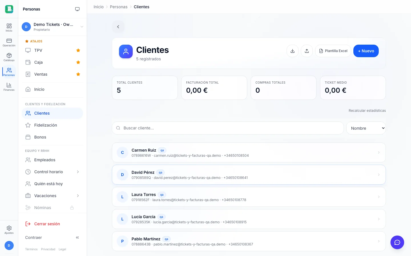 Clientes (CRM) para negocios en FactuTPV